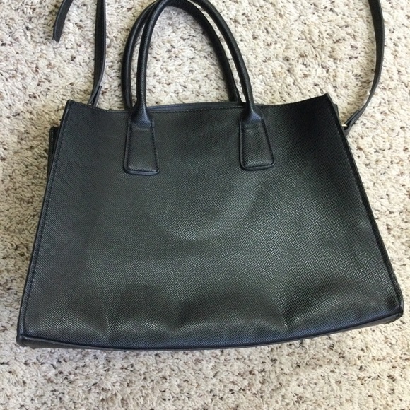 MANGO MNG Tote Bag Black Faux Leather Handbag - Picture 2 of 8